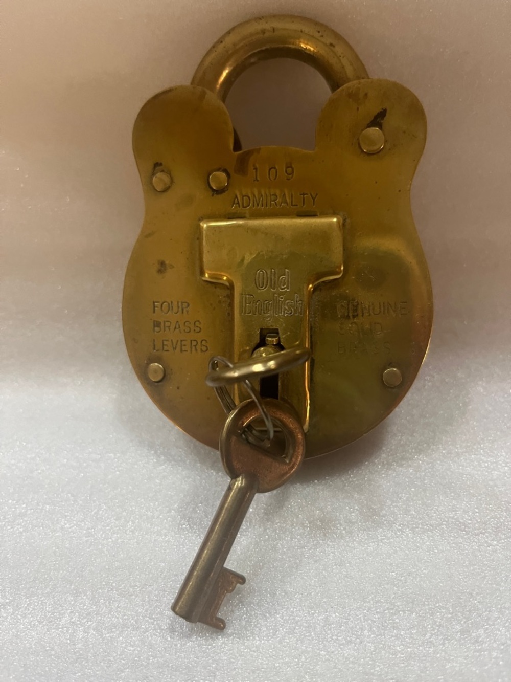 Brass padlock 109 Admiralty two keys